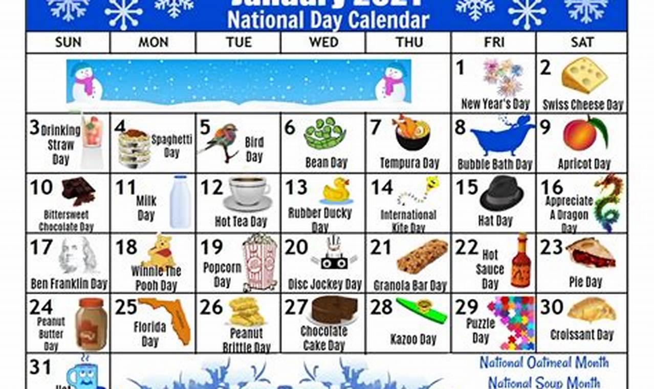 January 2024 National Day Calendar