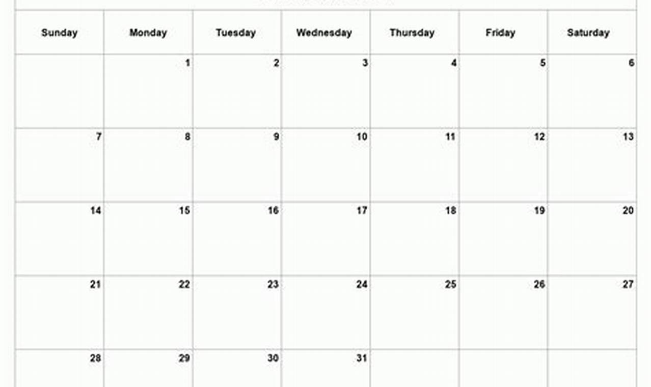 January 2024 Template Calendar