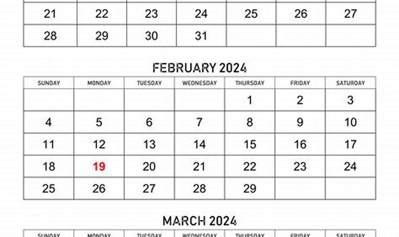 January February March April May 2024 Calendar Free