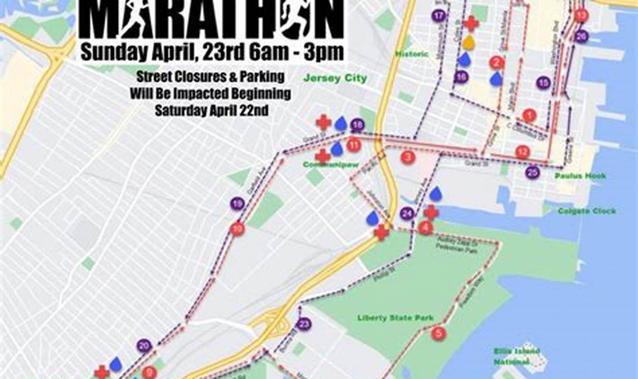 Jersey City Marathon Map