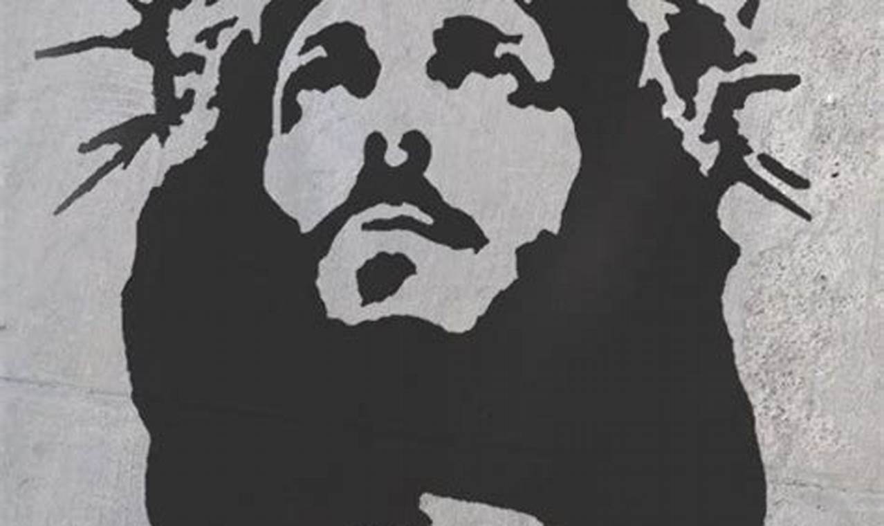 Jesus Stencil Art: A Blend of Reverence and Creativity