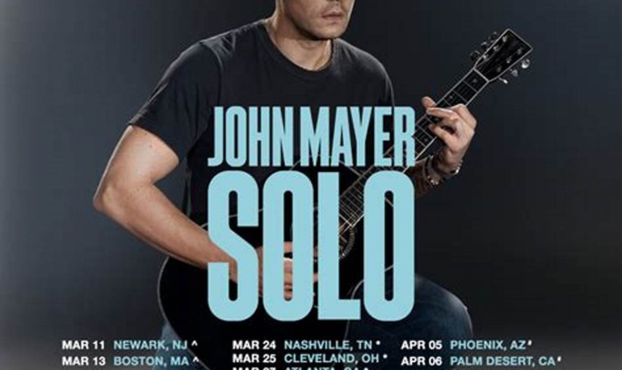 John Mayer Solo Tour Dates 2024