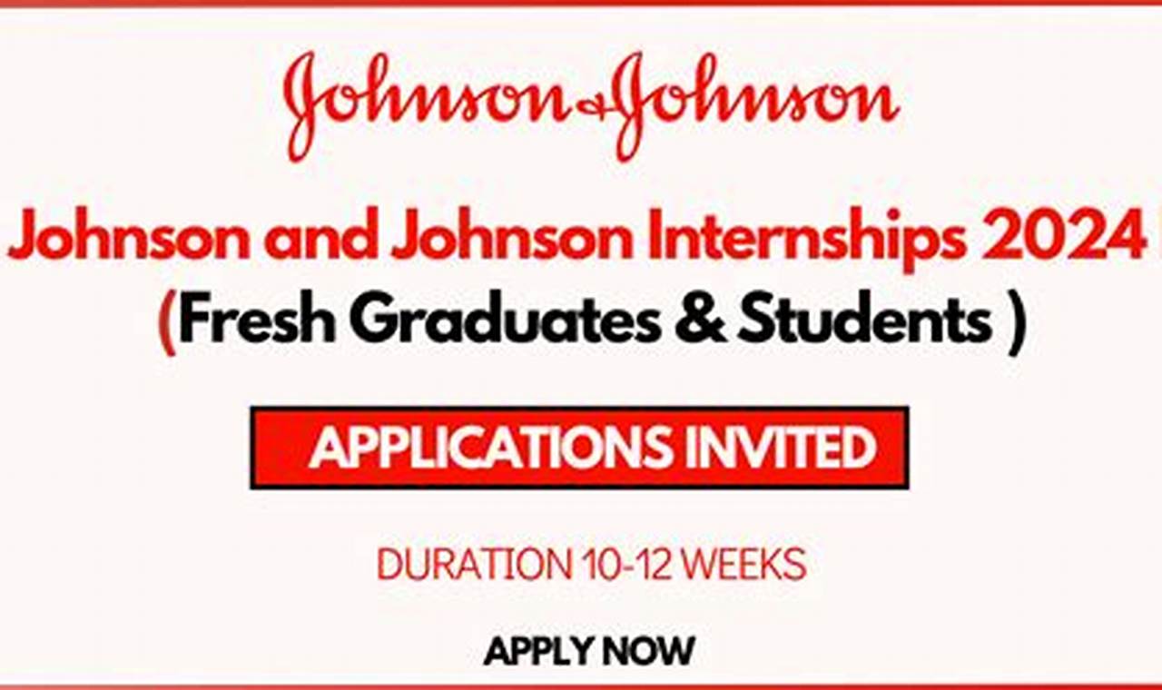 Johnson And Johnson Internships Summer 2024