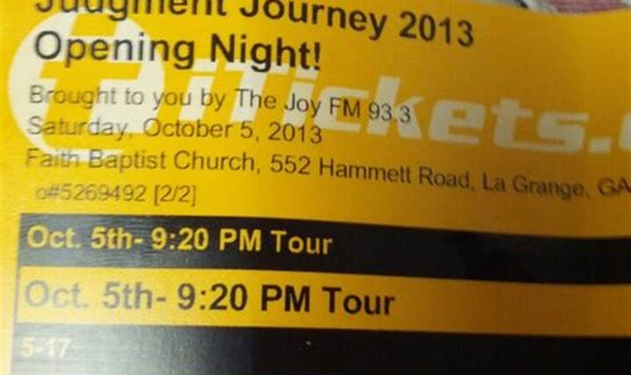 Judgement Journey Lagrange Ga Tickets 2024