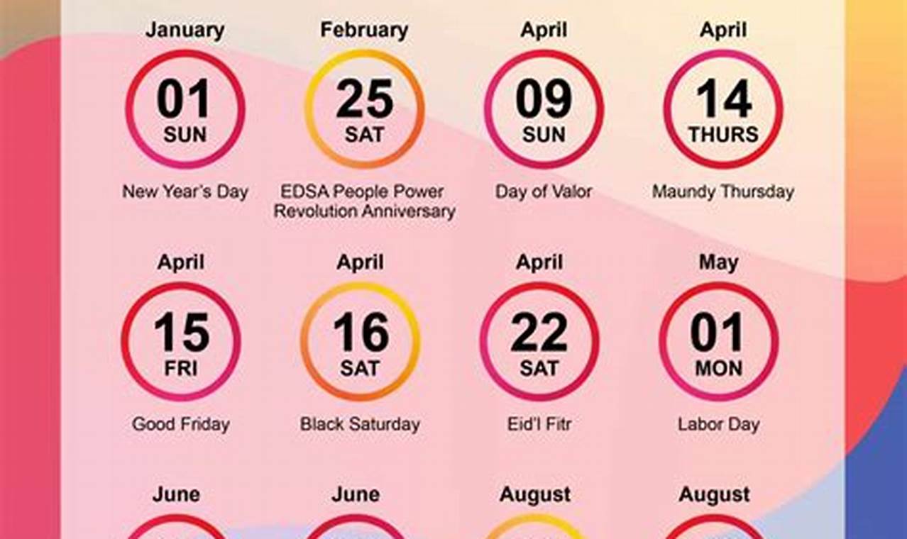July 2023 To June 2024 Calendar With Holidays Philippines