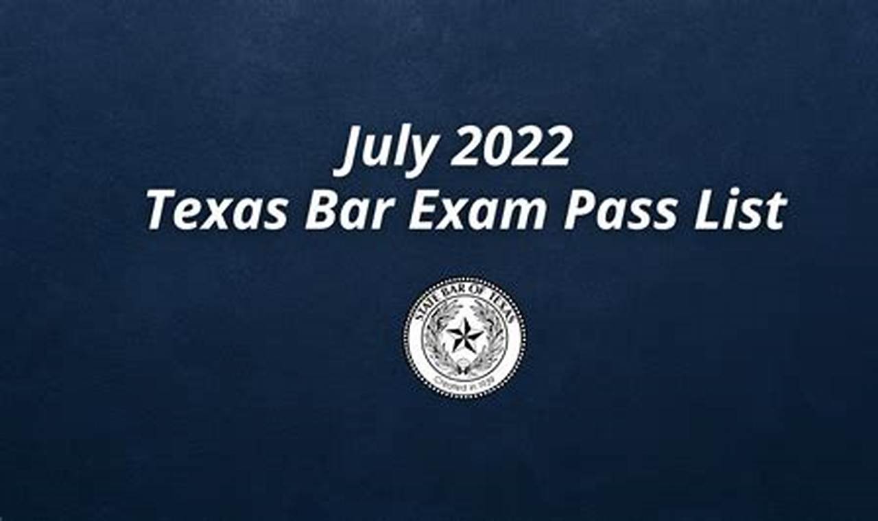 July 2024 Texas Bar Exam Pass List