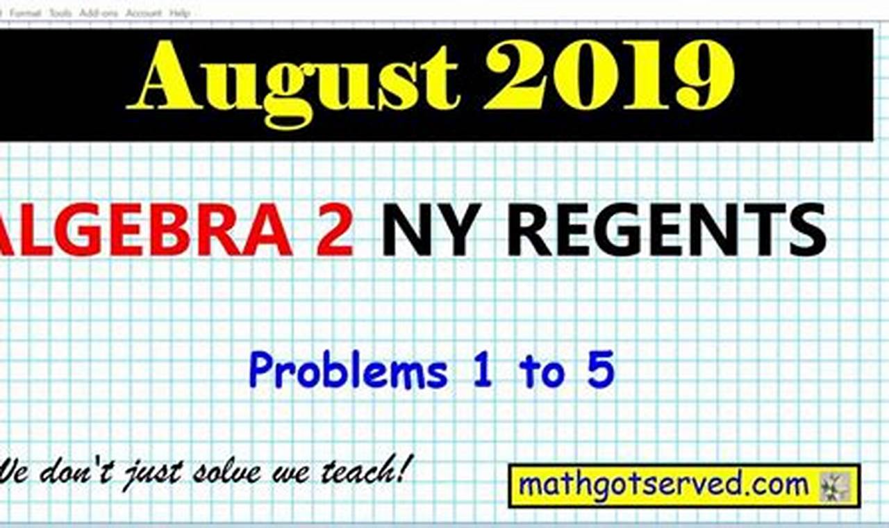 June 2024 Algebra 2 Regents Answers