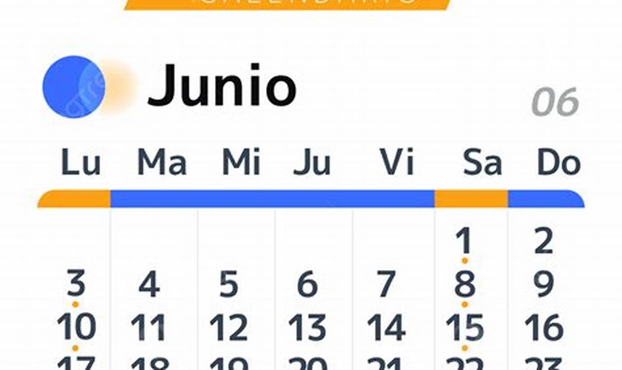 June 2024 Calendar Spanish Love Today