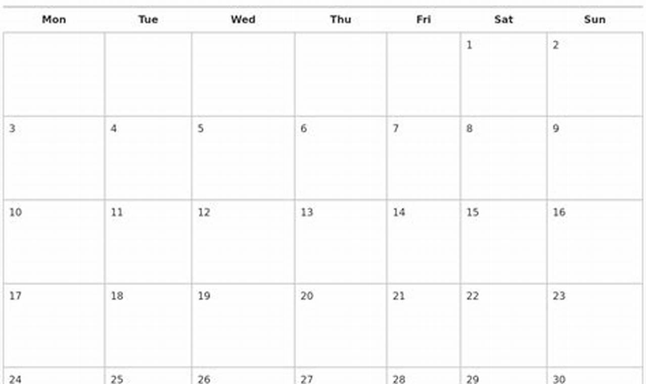 June 2024 Calendar Starting Monday Rahu Kalam