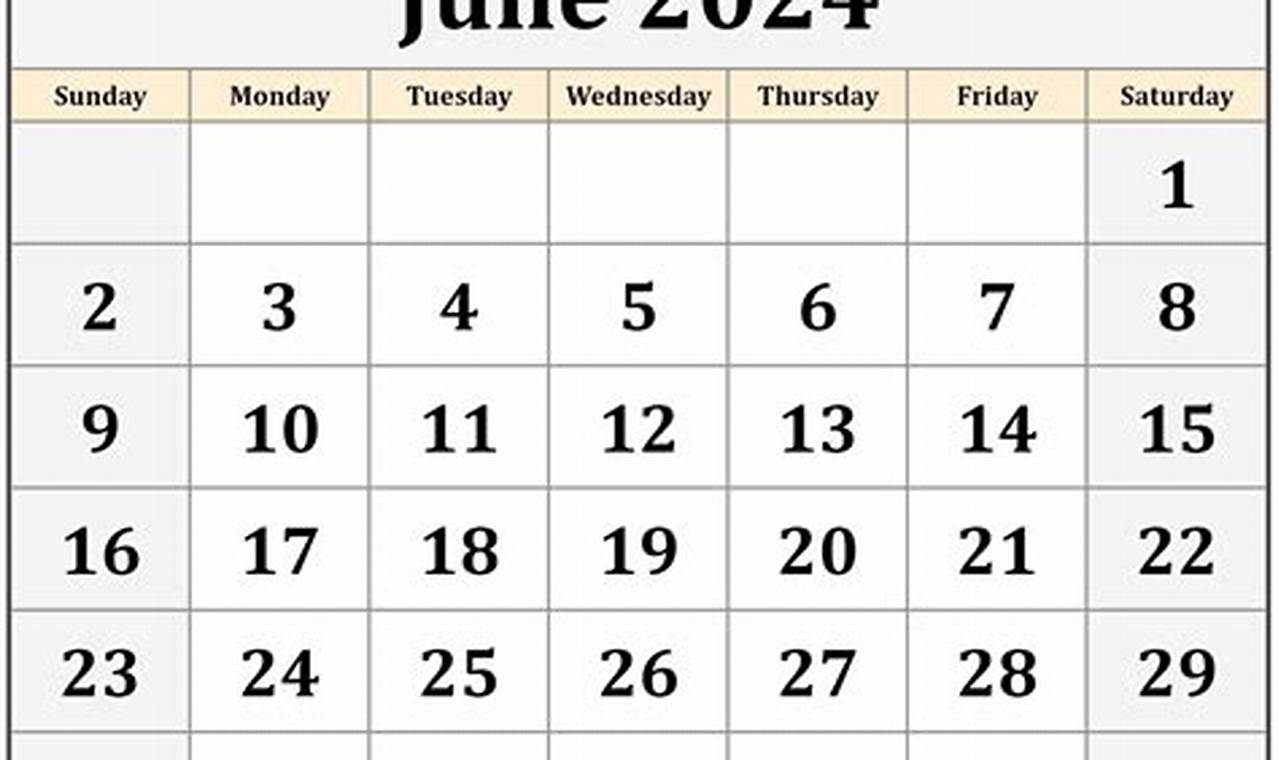 June 2024 Calendar To Print 2022