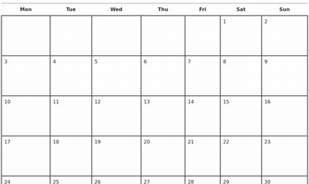 June Monthly Calendar 2024 Template