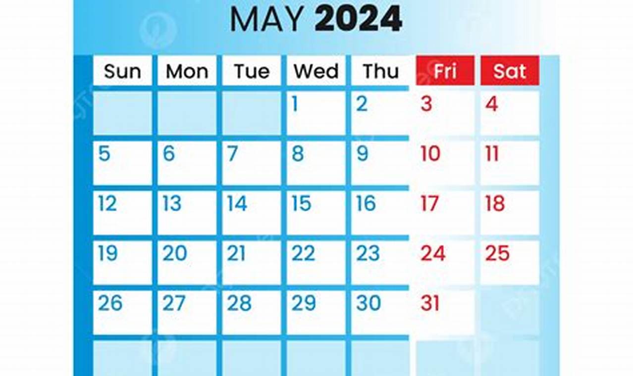 Kalendar May 2024