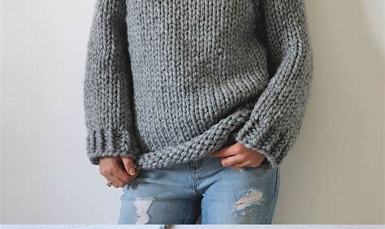 Knitted Top Down Sweater Pattern Free