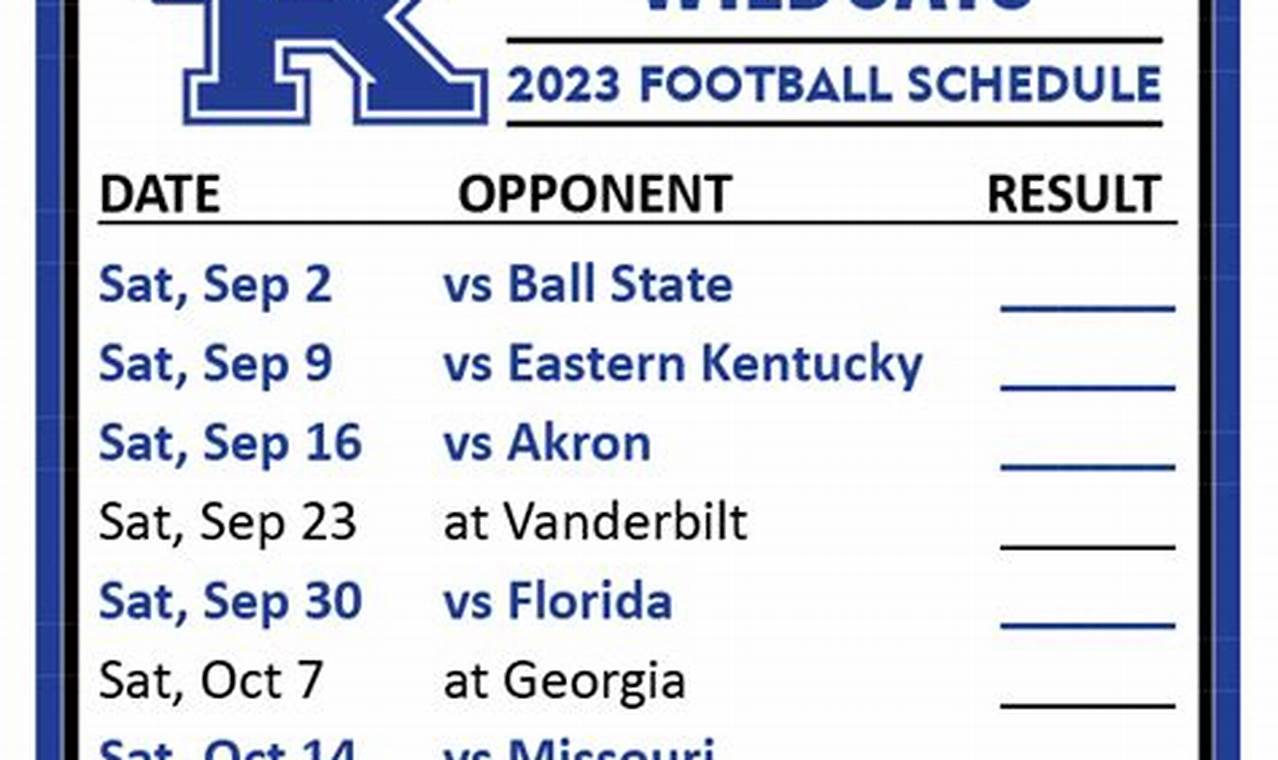 Ky Football Schedule 2024 22