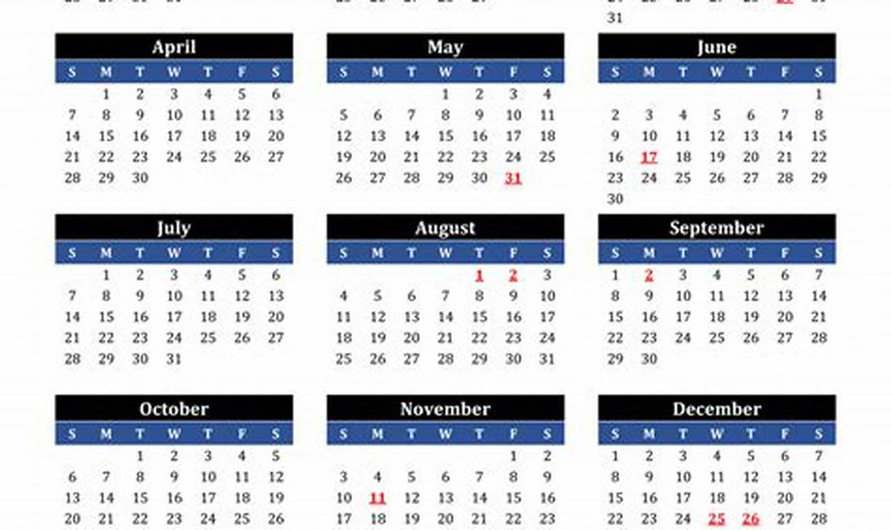 La County Holiday Schedule 2024