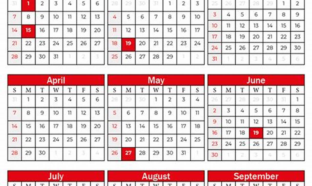 La County Holidays 2024 Calendar 2024