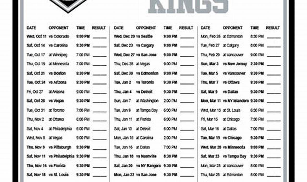 La Kings Promotions 2024 2024 Tickets