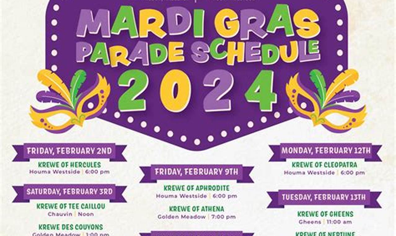 Lafayette Mardi Gras Parade Schedule 2024