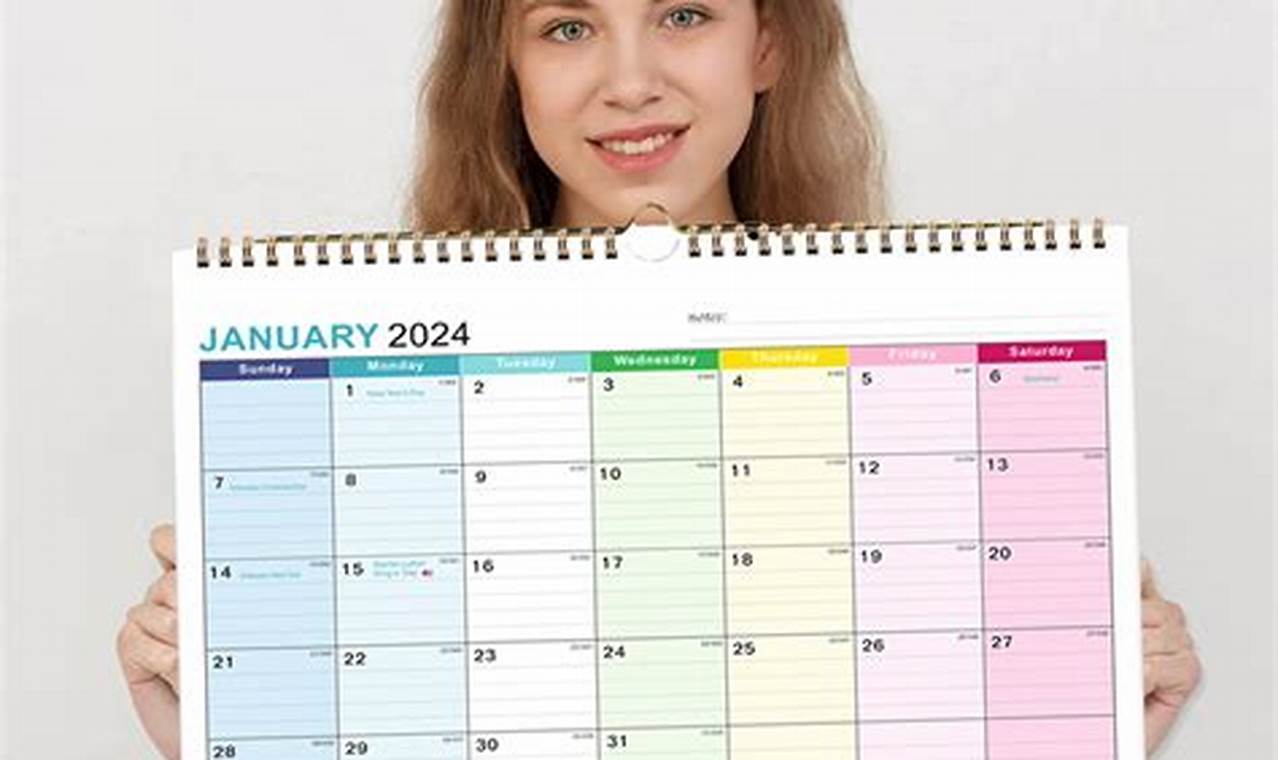 Large Block 2024 Wall Calendar