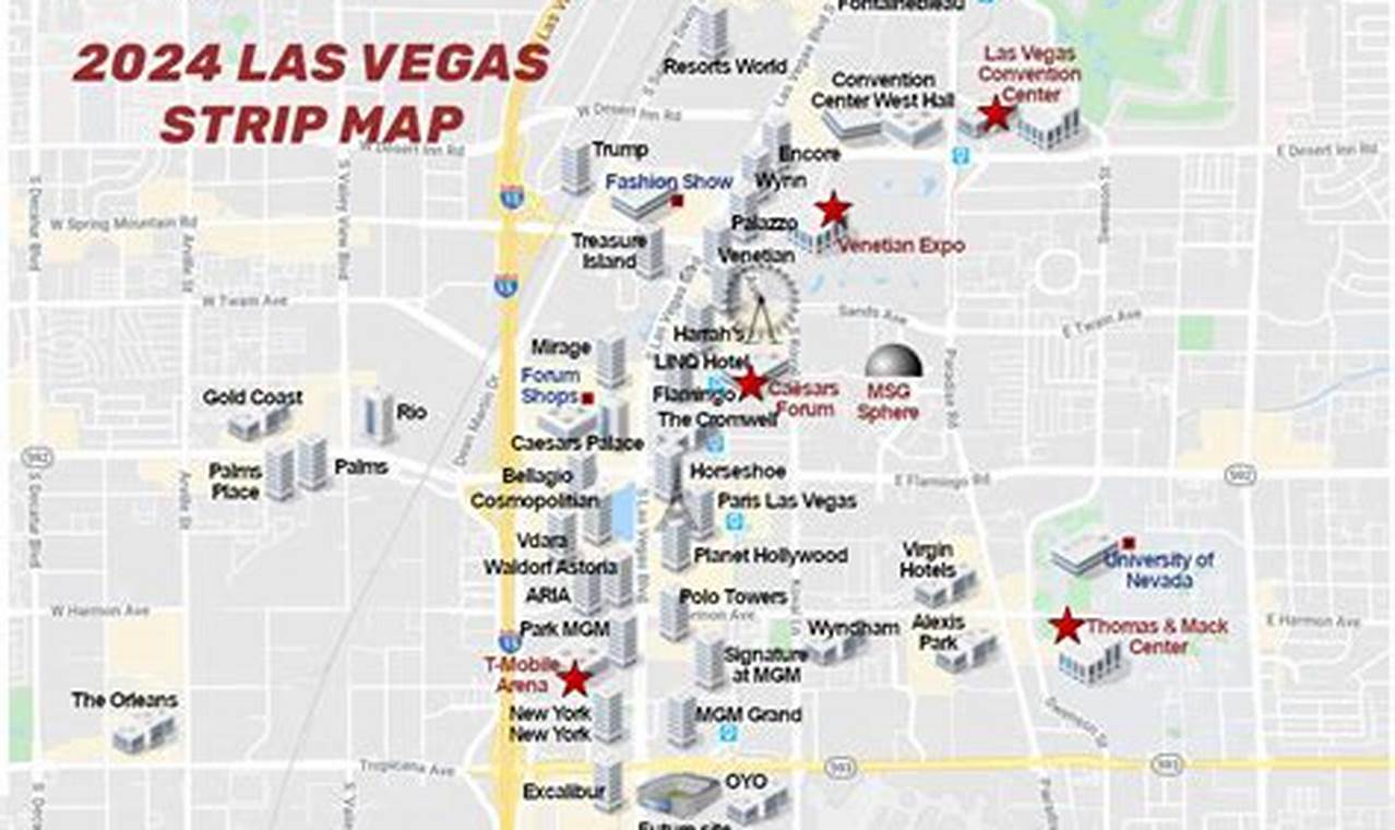 Las Vegas Hotel Map 2024