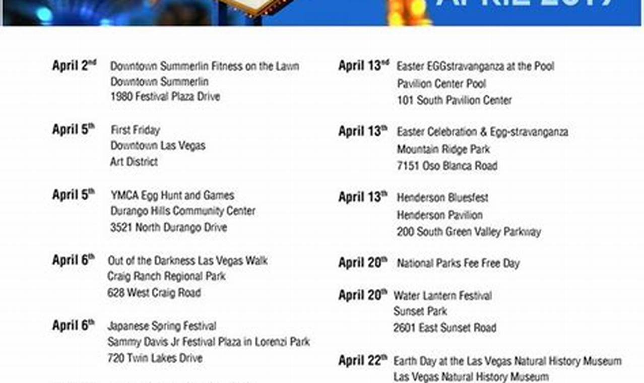 Las Vegas Local Events Calendar