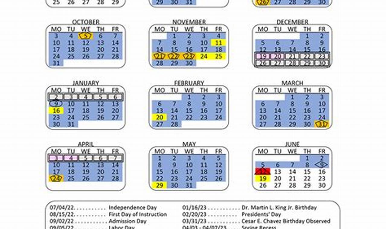 Lausd Instructional Calendar 2024 22