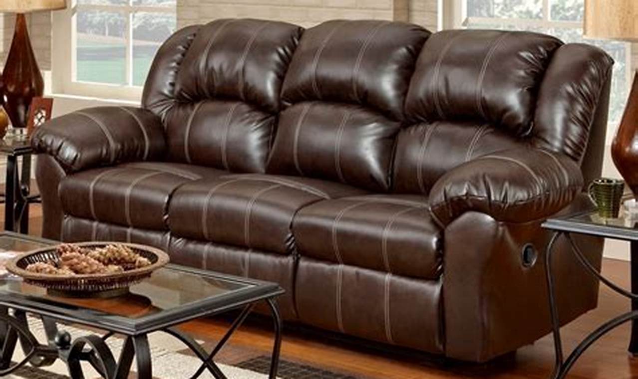 Leather Recliner Sofa