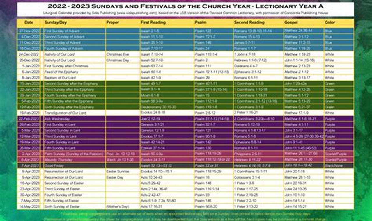 Lectionary Readings 2024 Church In Wales