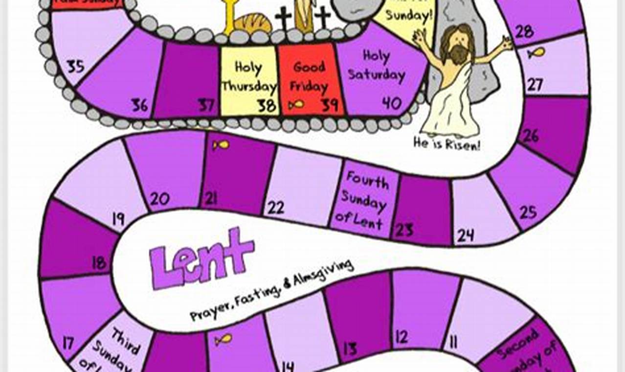 Lent 2024 Calendar Printable Stickers