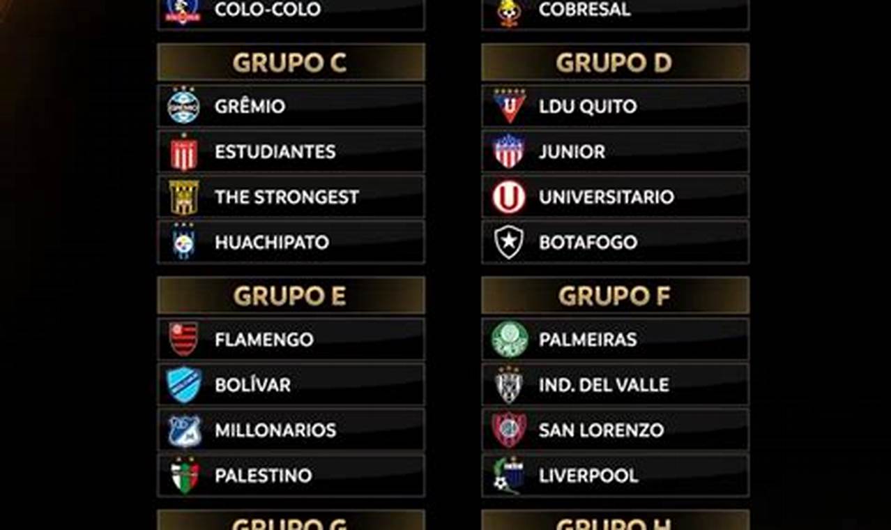 Libertadores 2024 Grupos