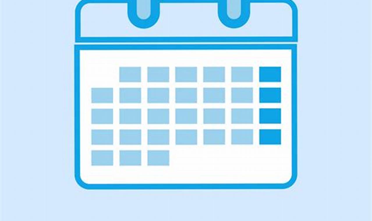 Light Blue Calendar Icon
