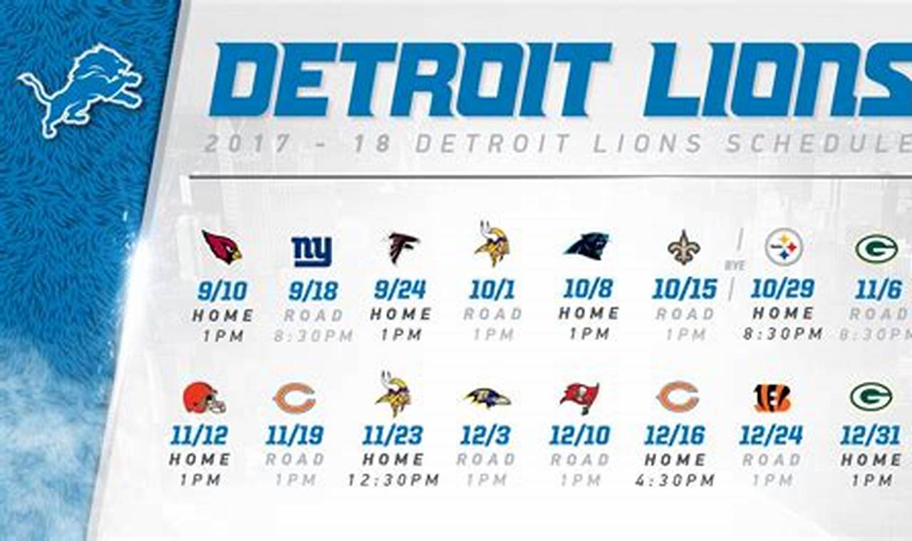 Lions Game Schedule 2024