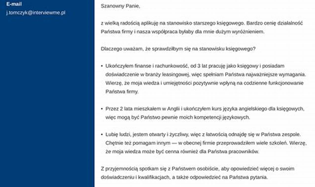 List Motywacyjny Przykład Zadane Pl Na Stanowisko Recepcjonistki