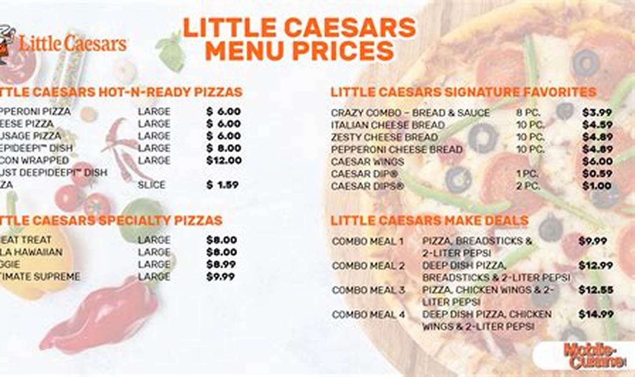 Little Caesars Menu 2024 With Prices