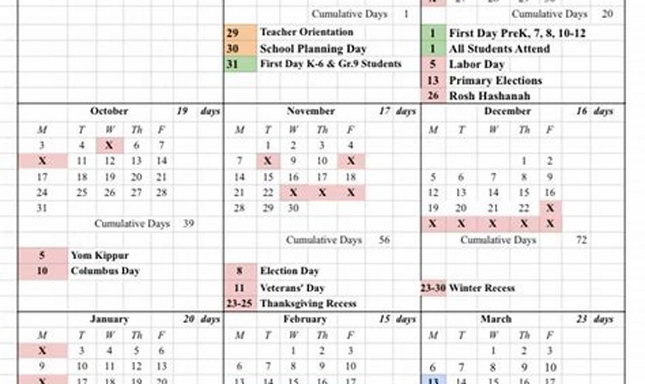 Long Island School Calendar 2024-25