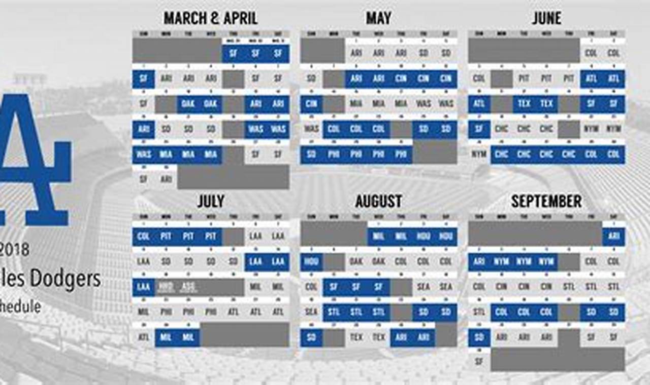 Los Angeles Dodgers 2024 Home Schedule