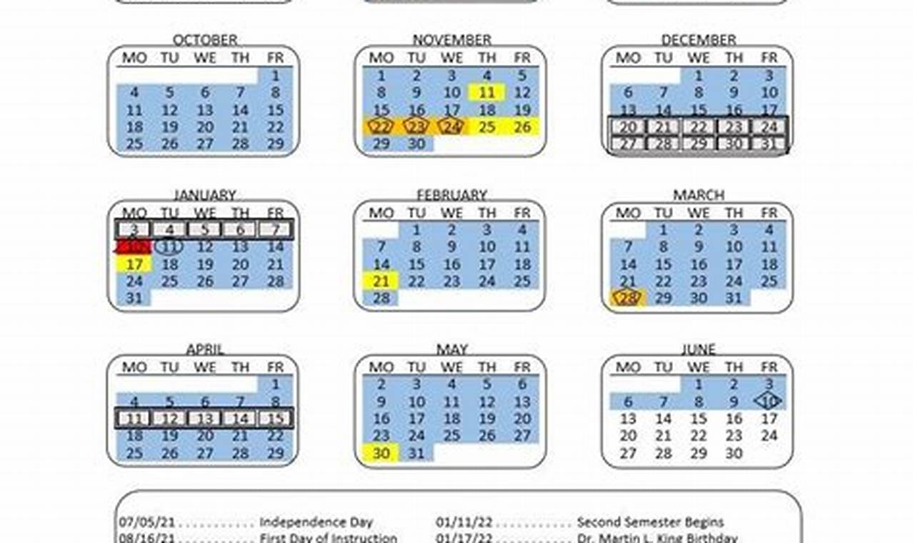 Los Angeles School District Calendar