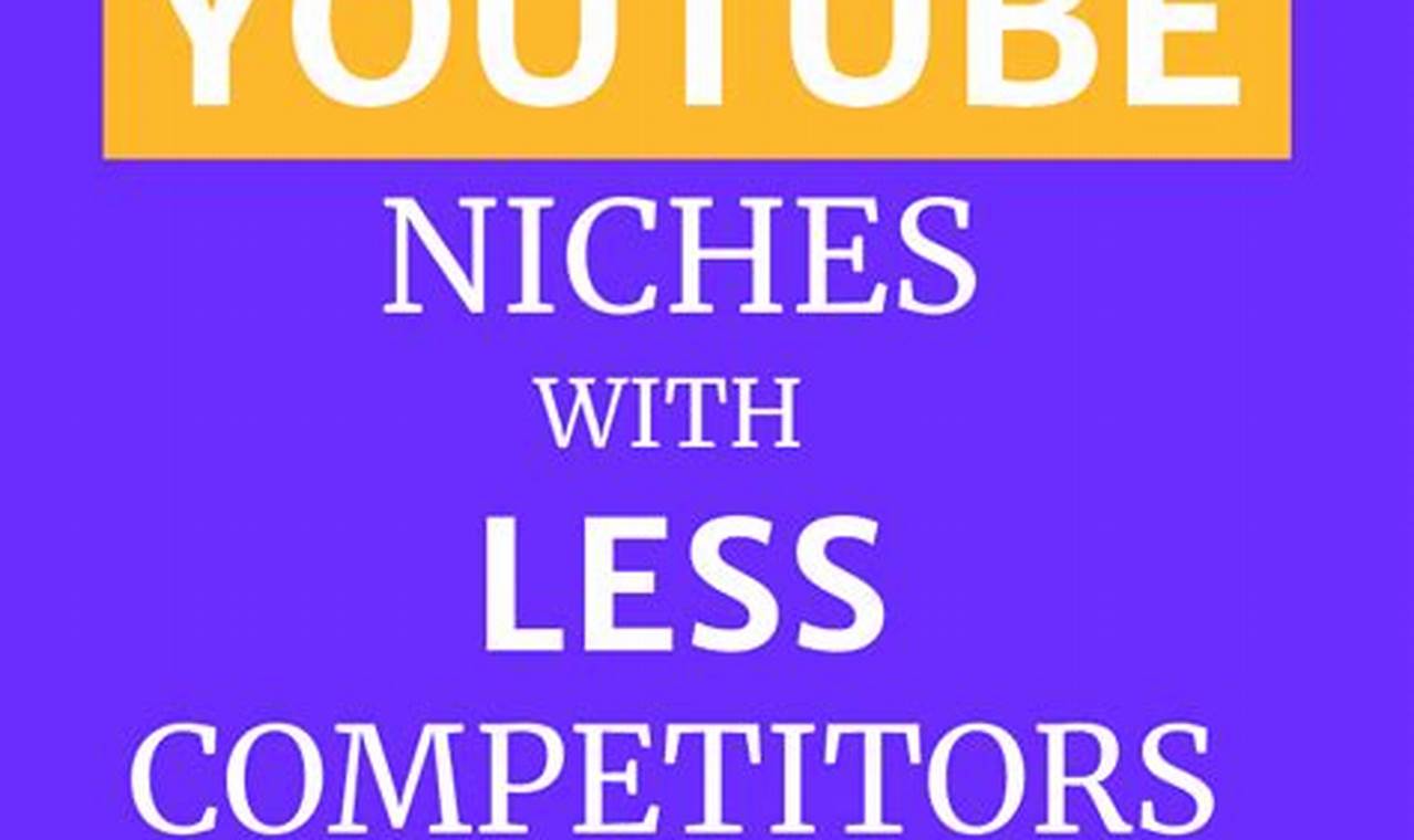 Low Competition Niches For Youtube 2024