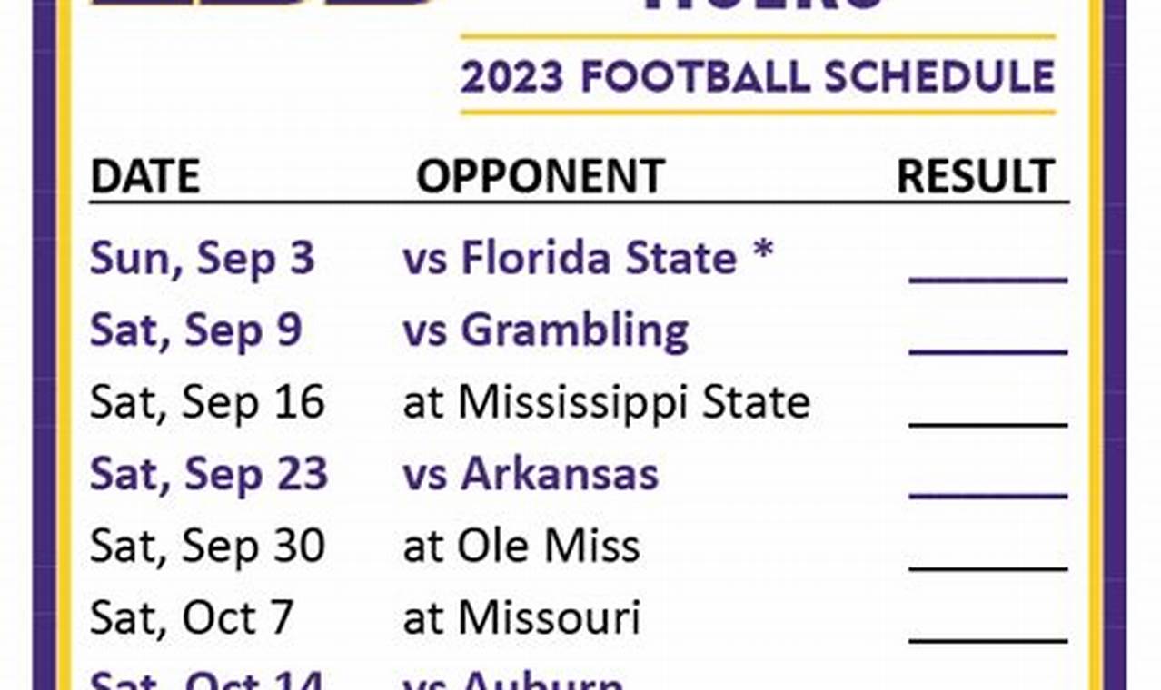 Lsu Football 2024 Schedule