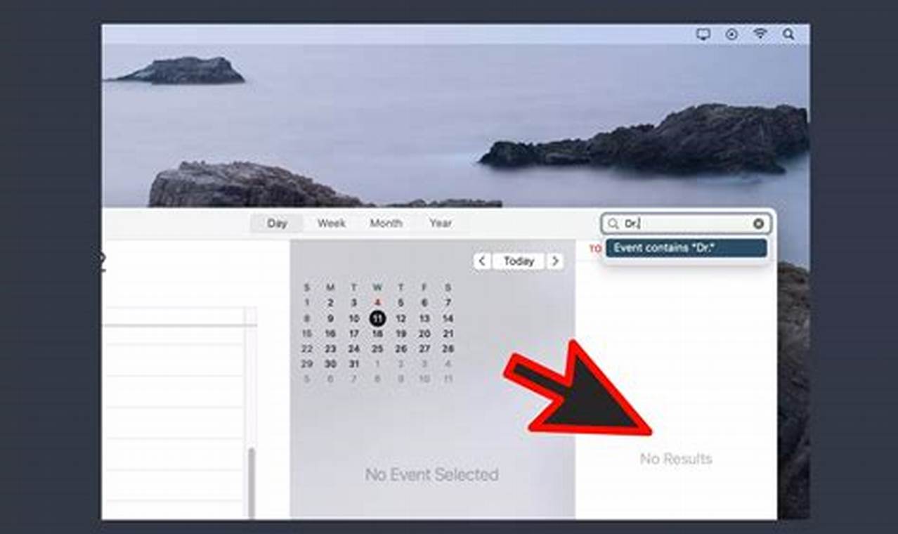 Mac Calendar Search Not Working