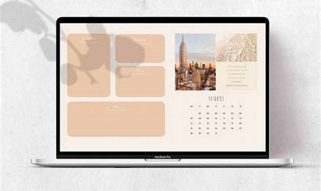 Macbook Desktop Calendar