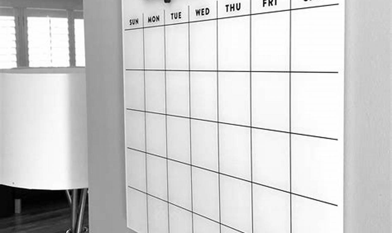 Magnetic Whiteboard Calendar Decorative