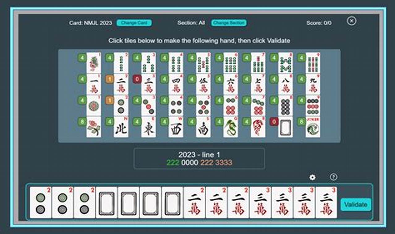 Mahjong Cards Printable 2024 Version