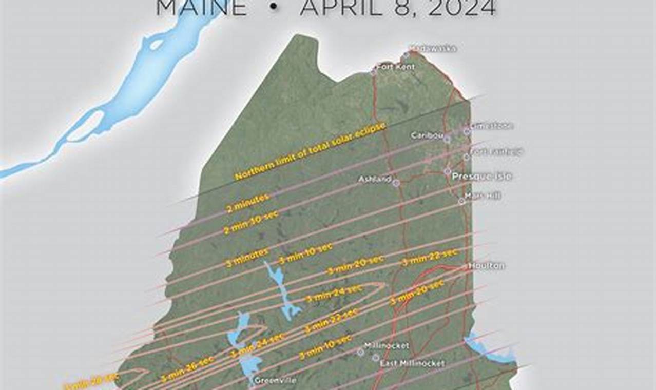 Maine Eclipse 2024 Map