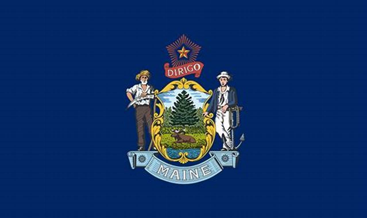 Maine State Flag 2024