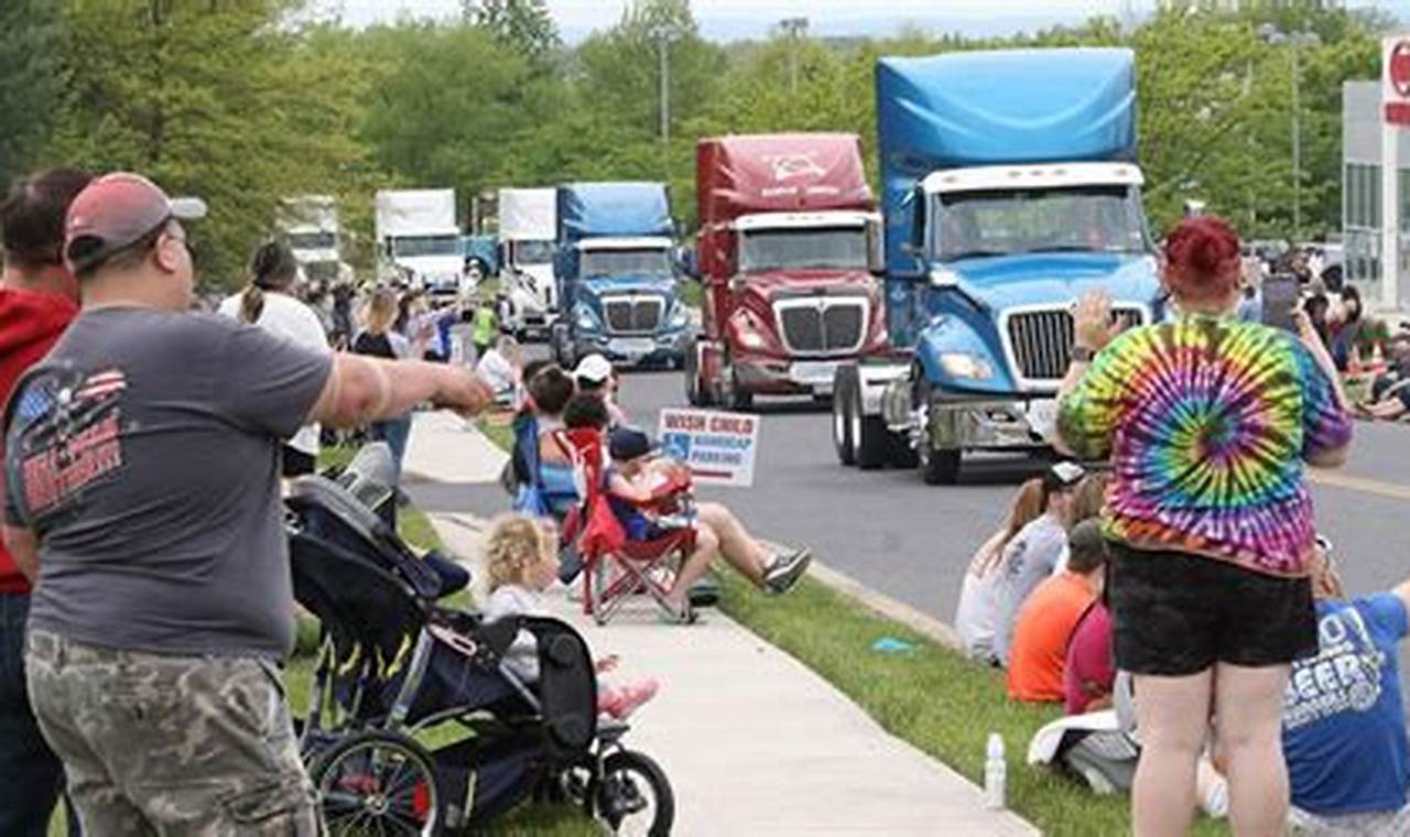 Make A Wish Truck Convoy 2024 Gettysburg Pa