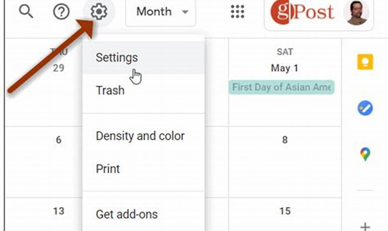 Make Google Calendar Default