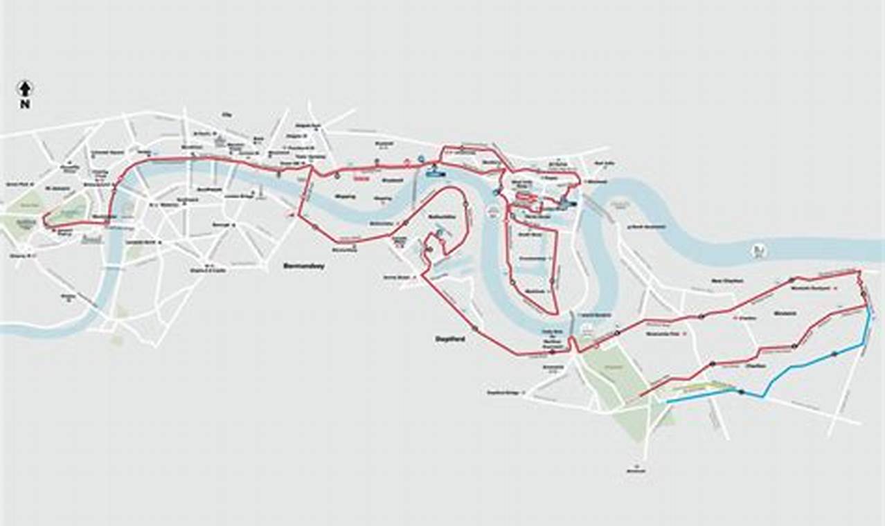 Map Of London Marathon 2024