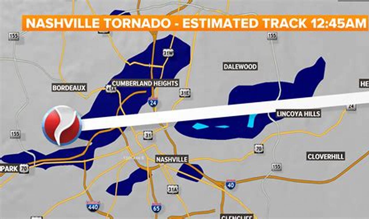 Map Of Nashville Tornado