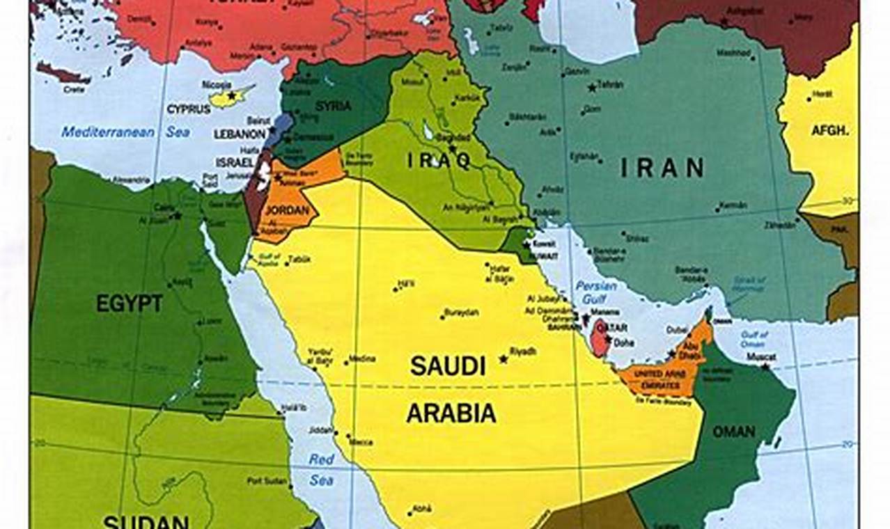 Map Of The Middle East 2024